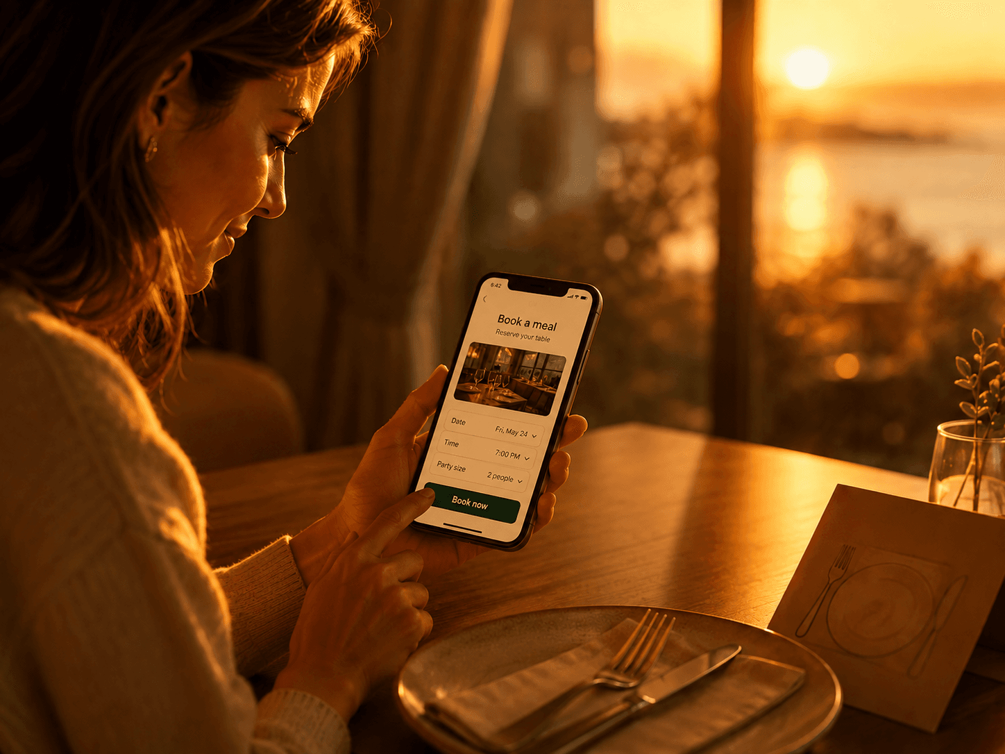 Meal booking step preview